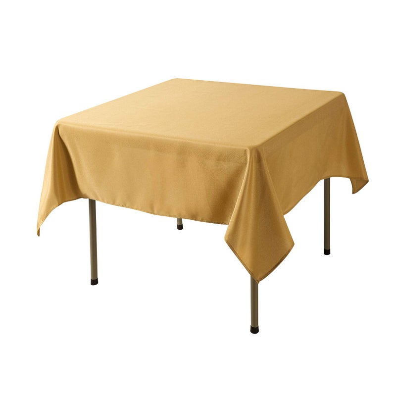 Cupuamon Square Tablecloth 70x70 inch Washable Polyester Fabric Table Cloth for Wedding Party Dining Banquet Decorationï¼ˆ70x70,Goldï¼‰ - Image 2